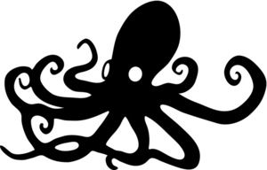 Simple octopus silhouette