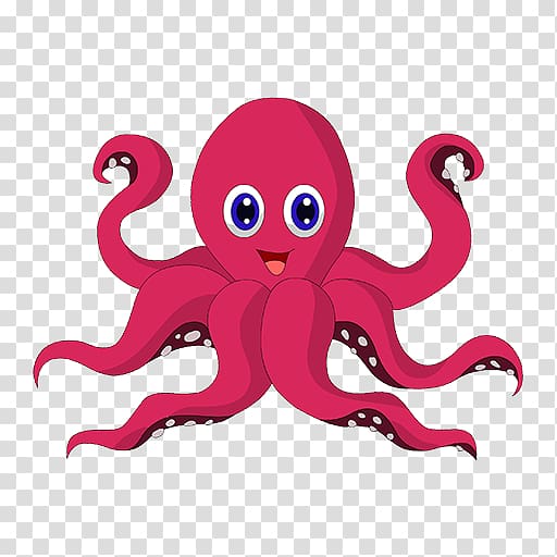 Octopus cartoon drawing.