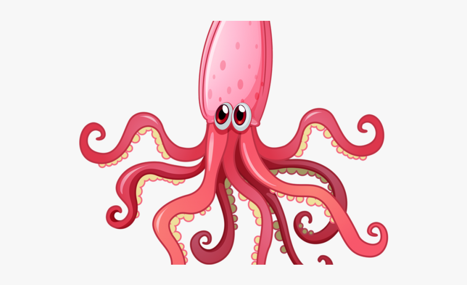 Marine Life Clipart Pink Octopus