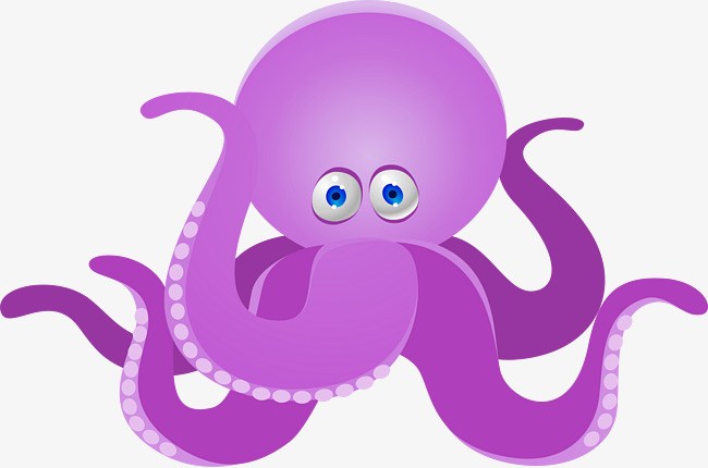 Purple octopus clipart.