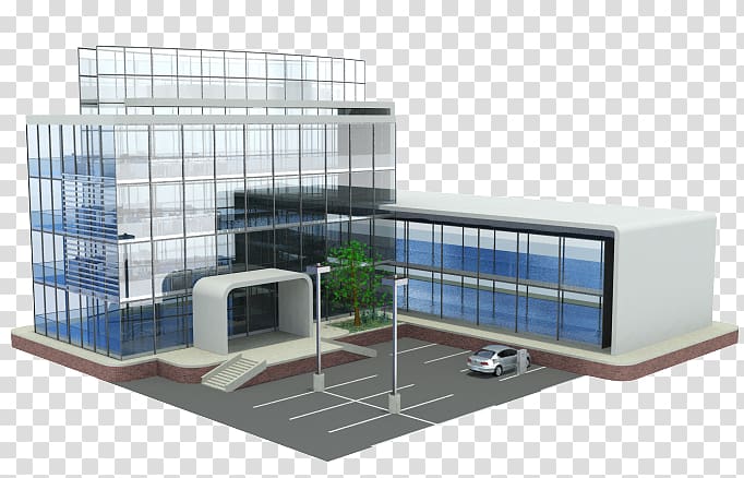 Commercial building Office, building transparent background