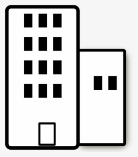 Free Office Building Black And White Clip Art with No