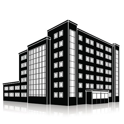 office building clipart silhouette