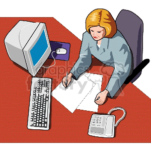 Officemanager01 royaltyfree clipart.