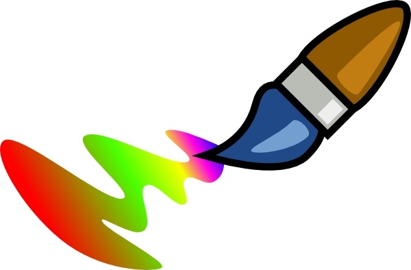 Color Brush Cartoon clip art Free vector in Open office