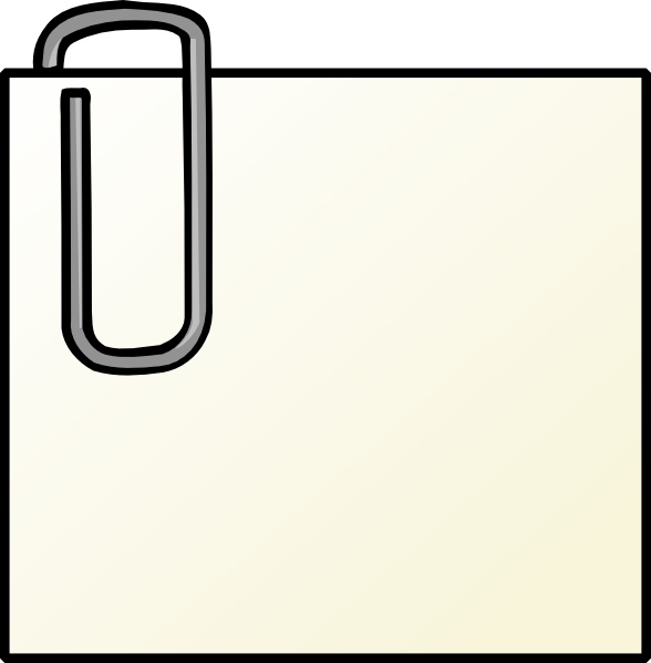 Note With Paperclip clip art Free vector in Open office