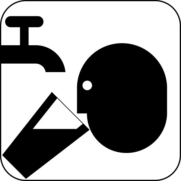 Drinking water icon.