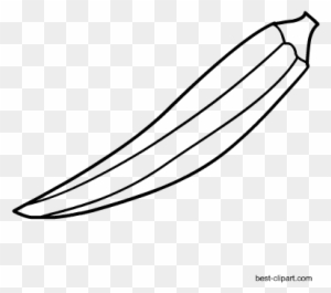 Clipart okra black and white