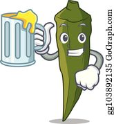okra clipart vertical section
