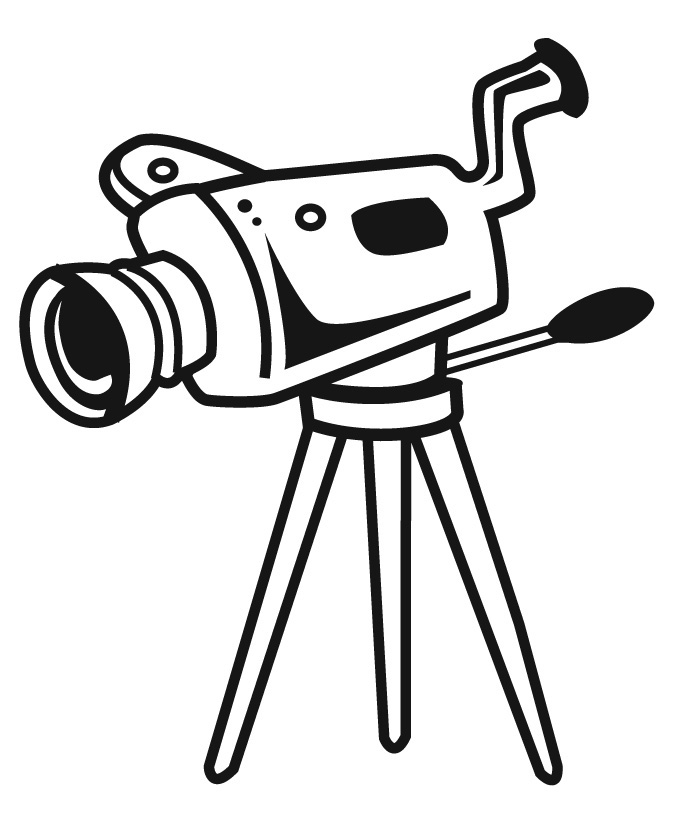Old movie camera clipart