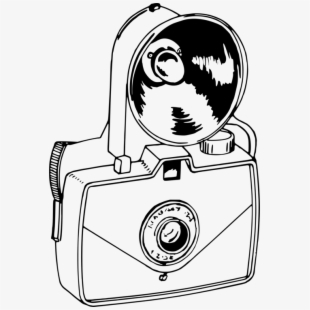 old camera clipart simple