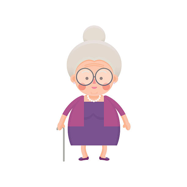 Old lady clipart.