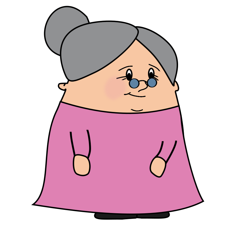 old lady clipart happy