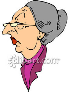 old lady clipart head