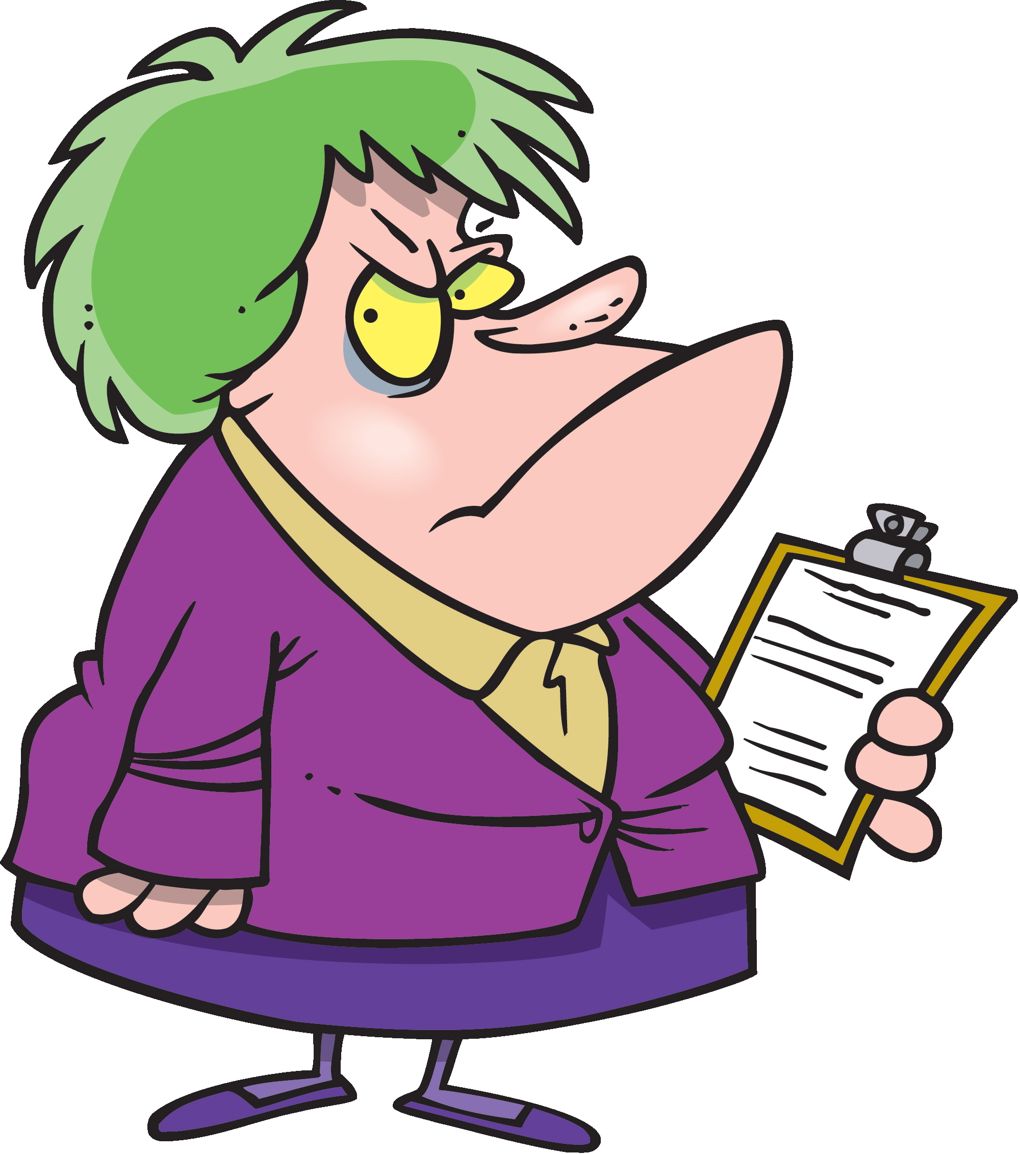 Grumpy Old Lady Cartoon Clipart