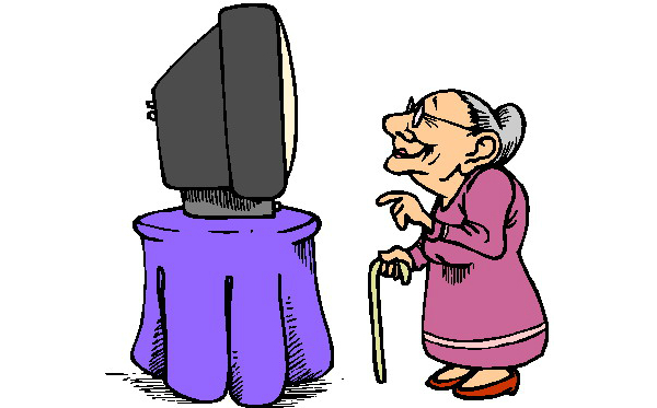 Cartoon old woman.