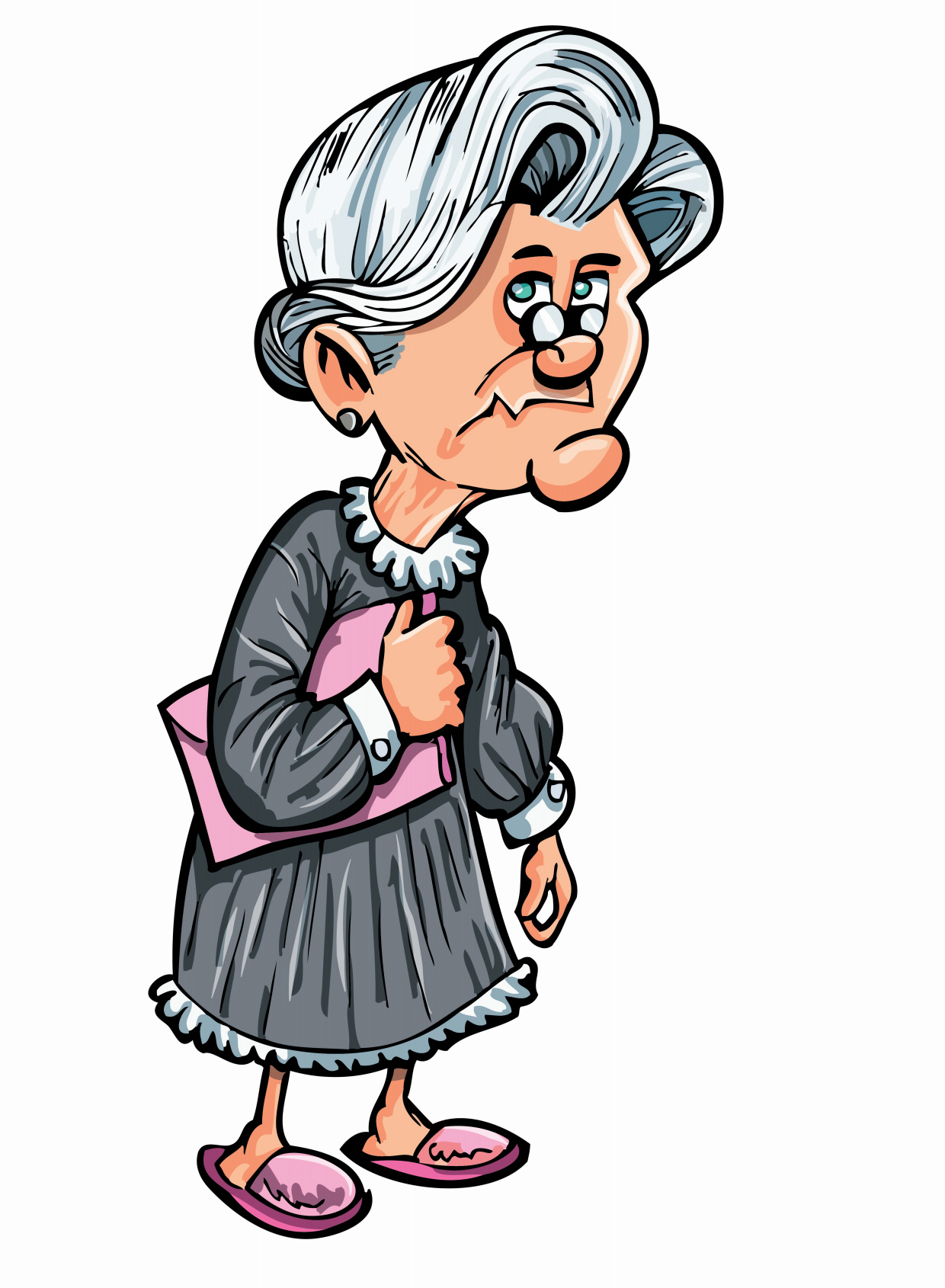 old lady clipart scary