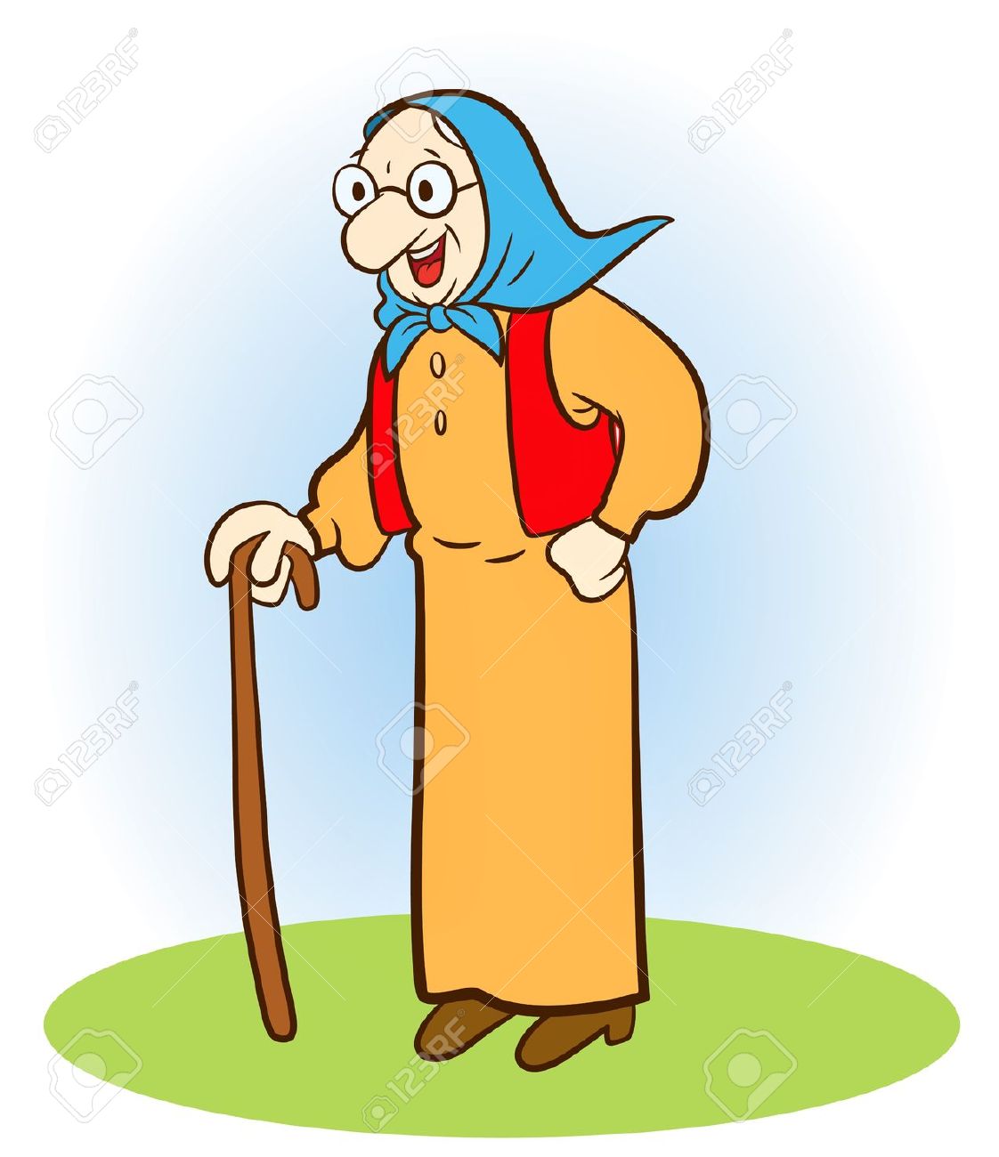 Cartoon Old Woman Clipart