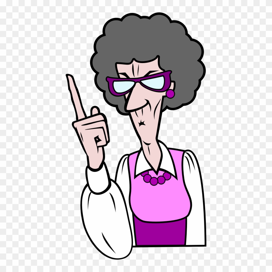 Pointing old woman.