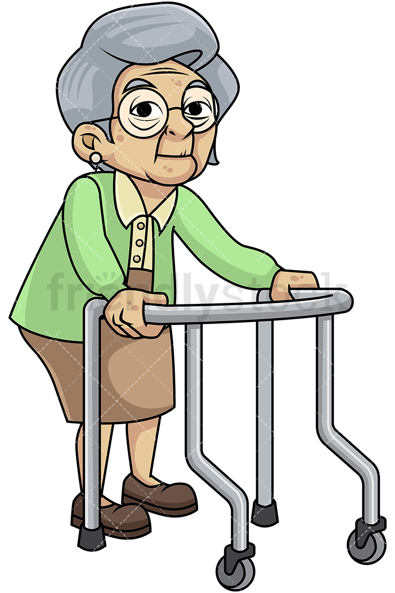 Png Elderly Woman Walker