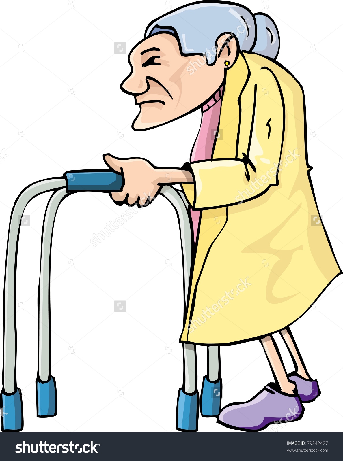 Clipart elderly woman.