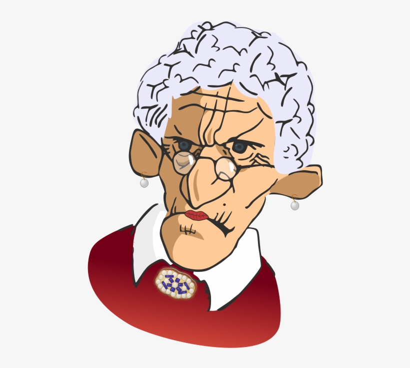 This Clip Art Of An Old Wrinkled And Grumpy Old Woman