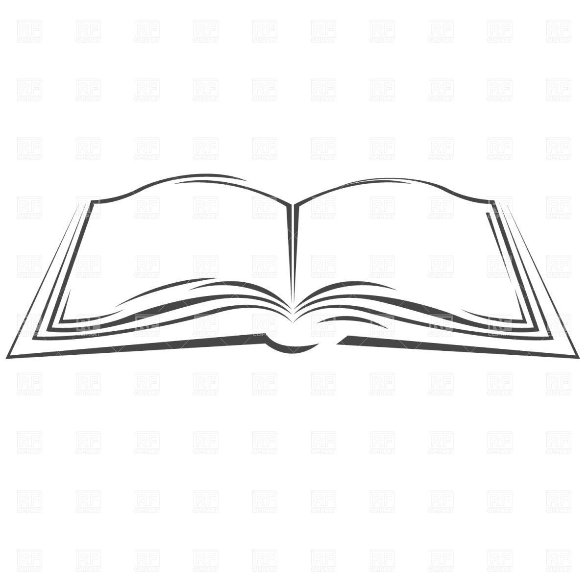 Symbolic open book Stock Vector Image
