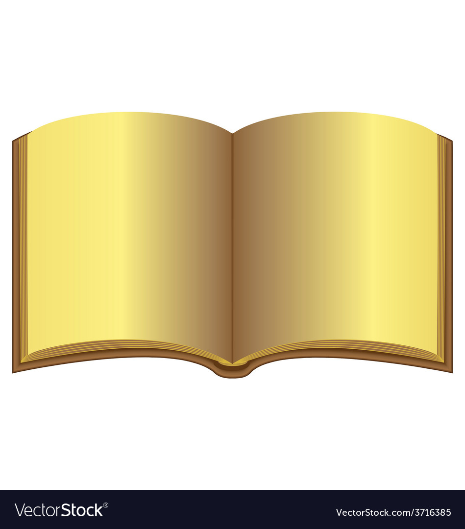 Golden open book