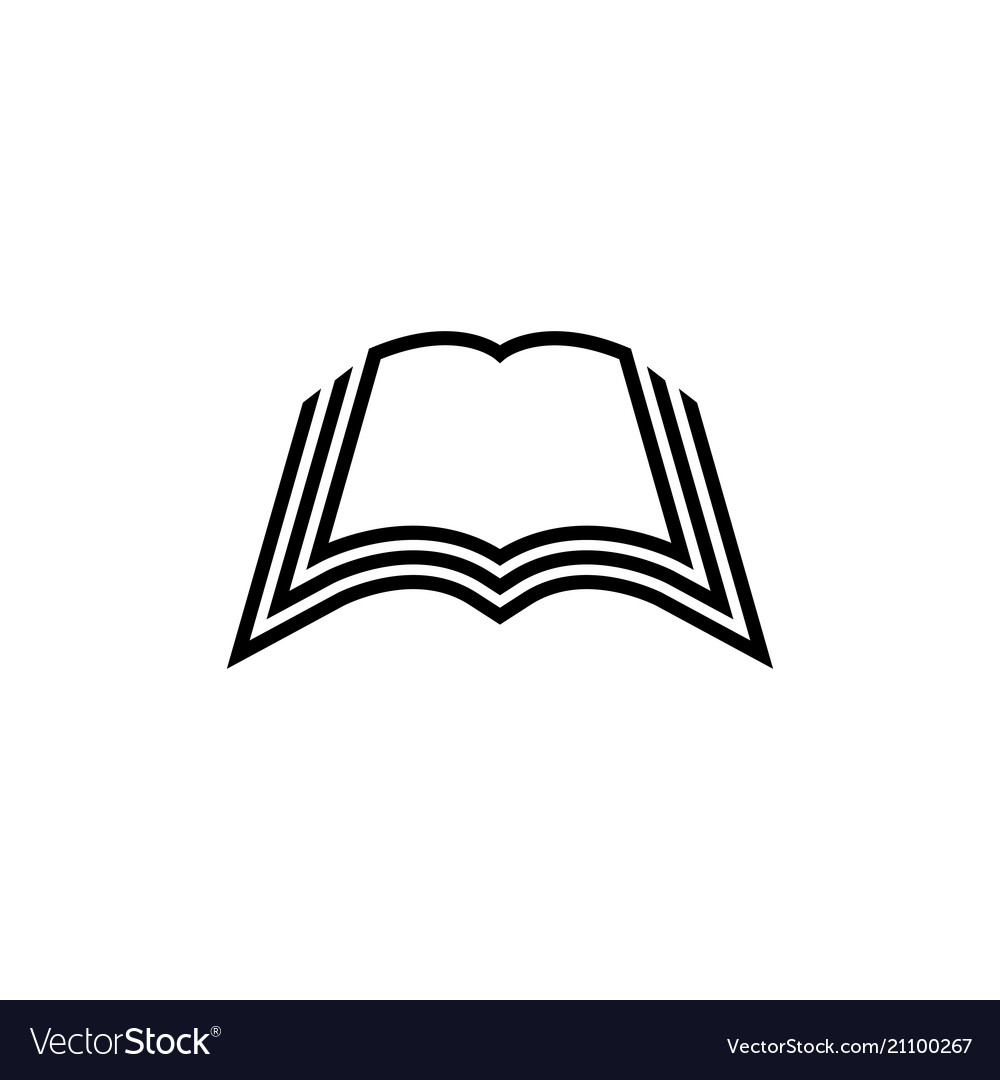 Open book flat icon