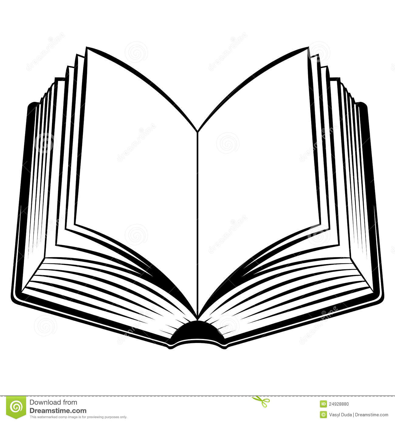Half open book clipart black and white clipart images