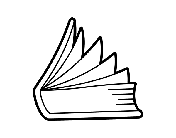 Half open book clipart black and white clipart images