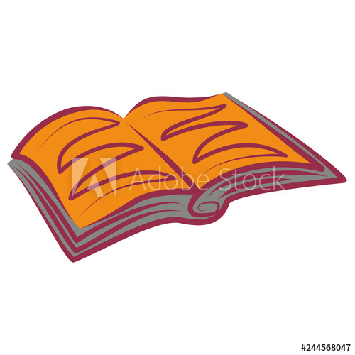 Simple flat book vector illustration