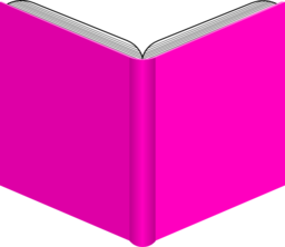 open book clipart pink