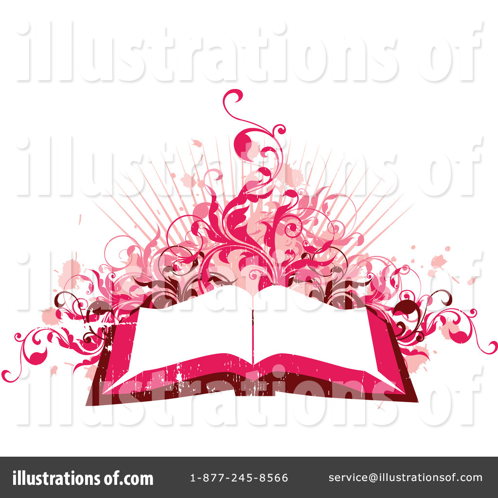 open book clipart pink