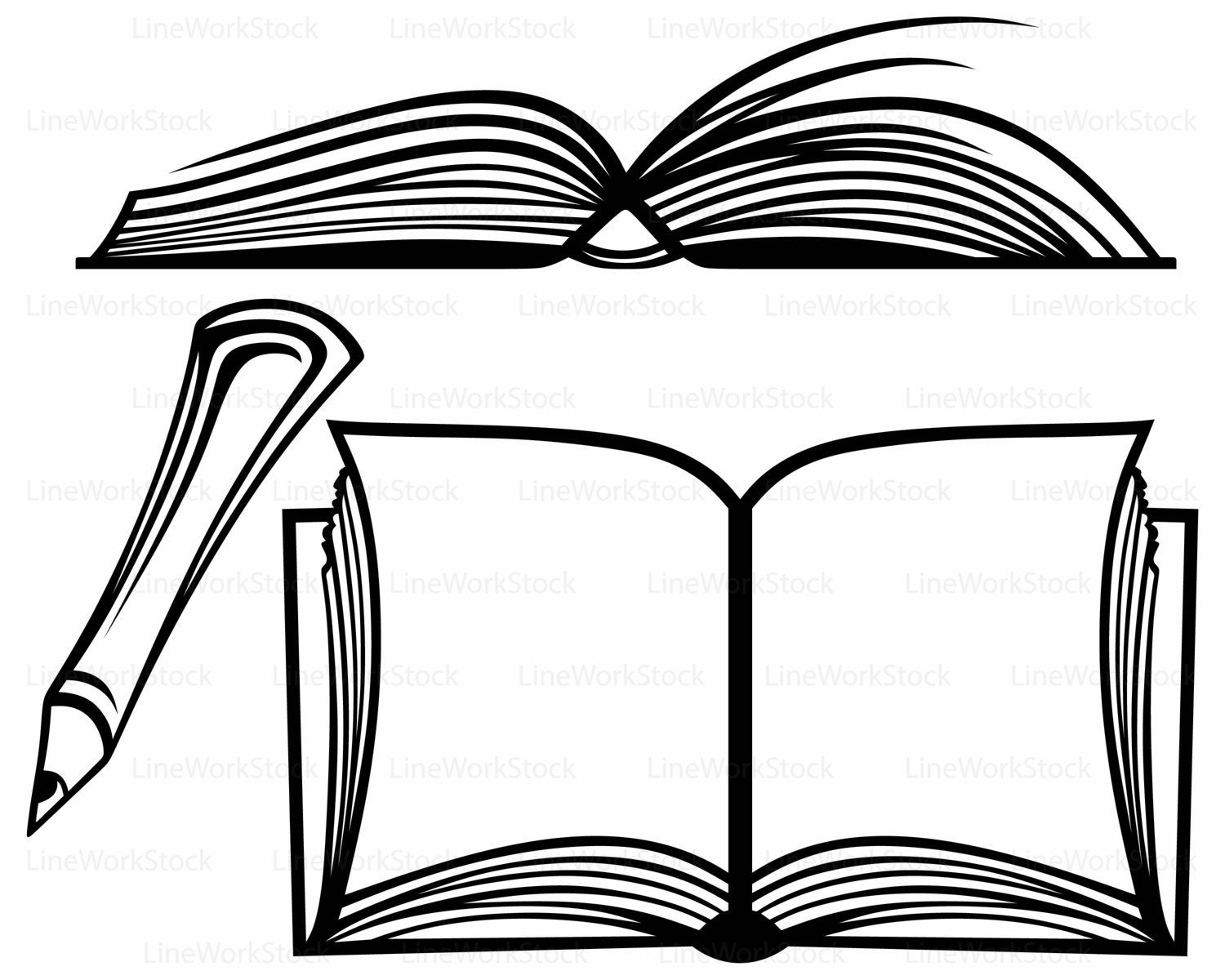 Collection of Reading book clipart