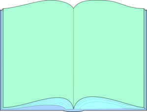 Green open book.