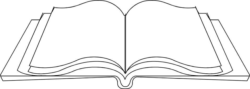 PNG Open Book Black And White Transparent Open Book Black