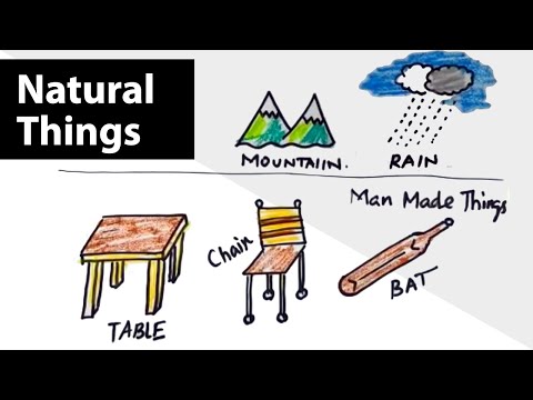 Draw examples for Natural things and man made things NCERT