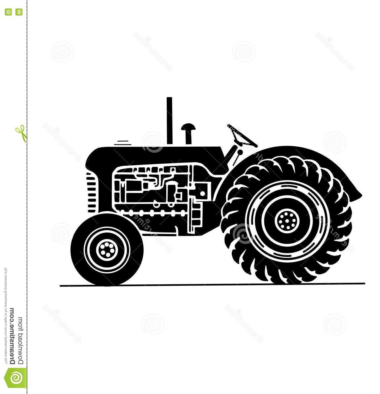 Farm tractor vector.