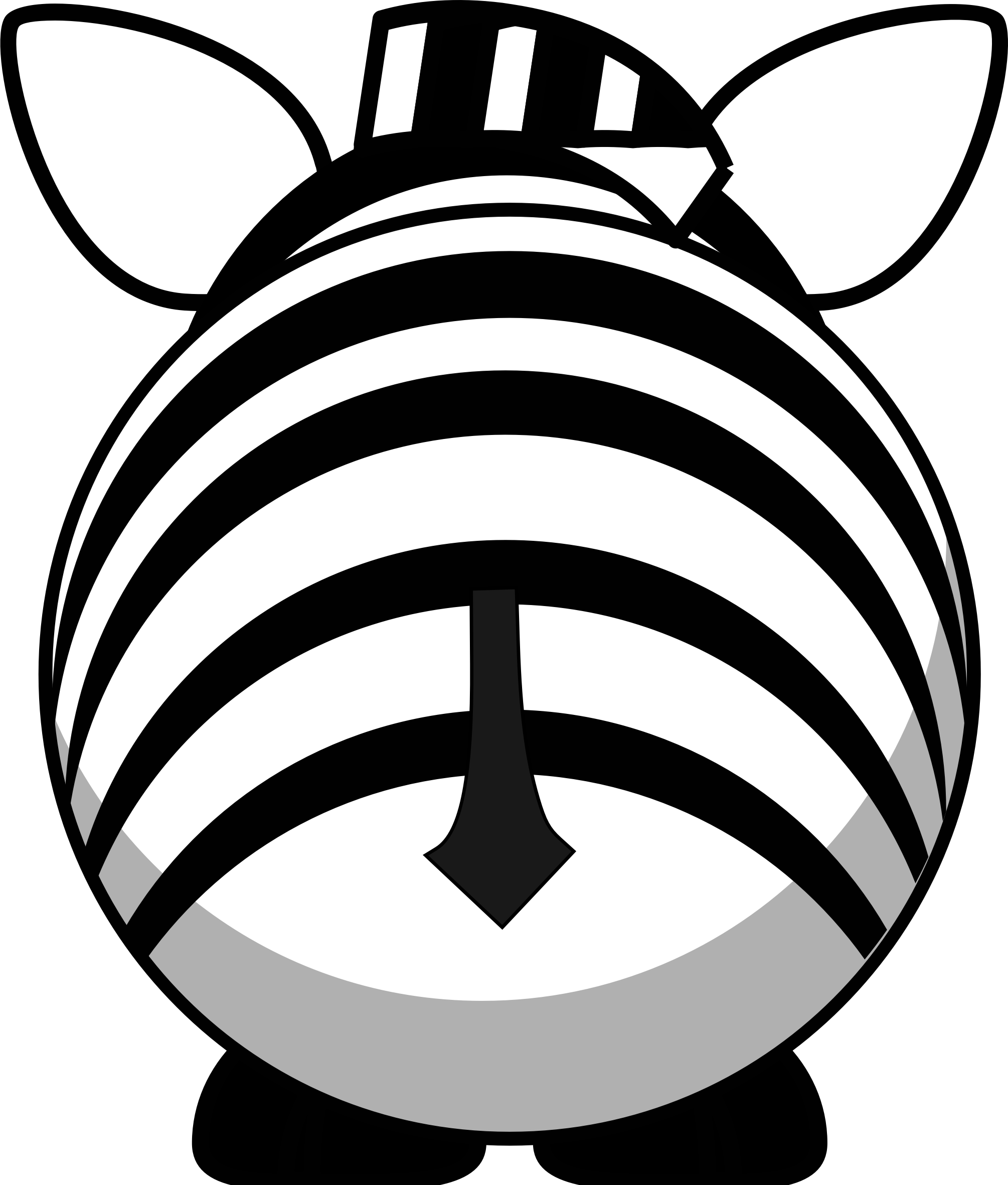 Clipart zebra drawn.