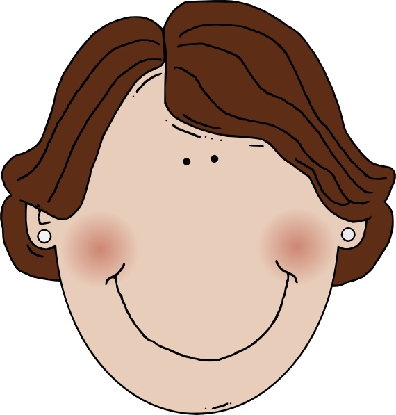 Middle Aged Woman Brown Hair clip art Free vector in Open
