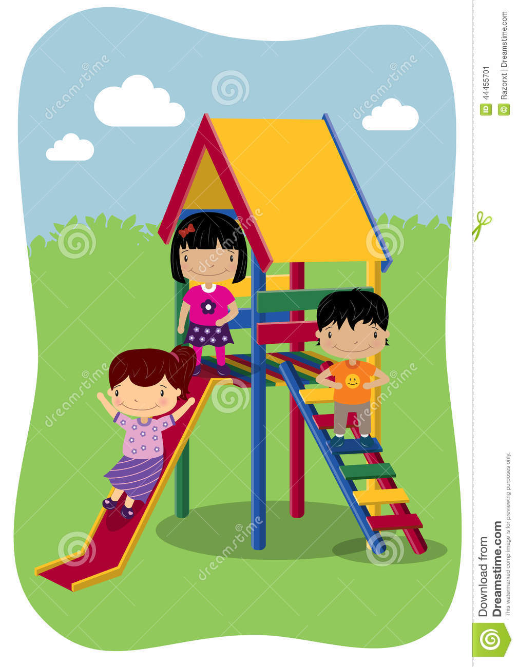Outside play clipart.