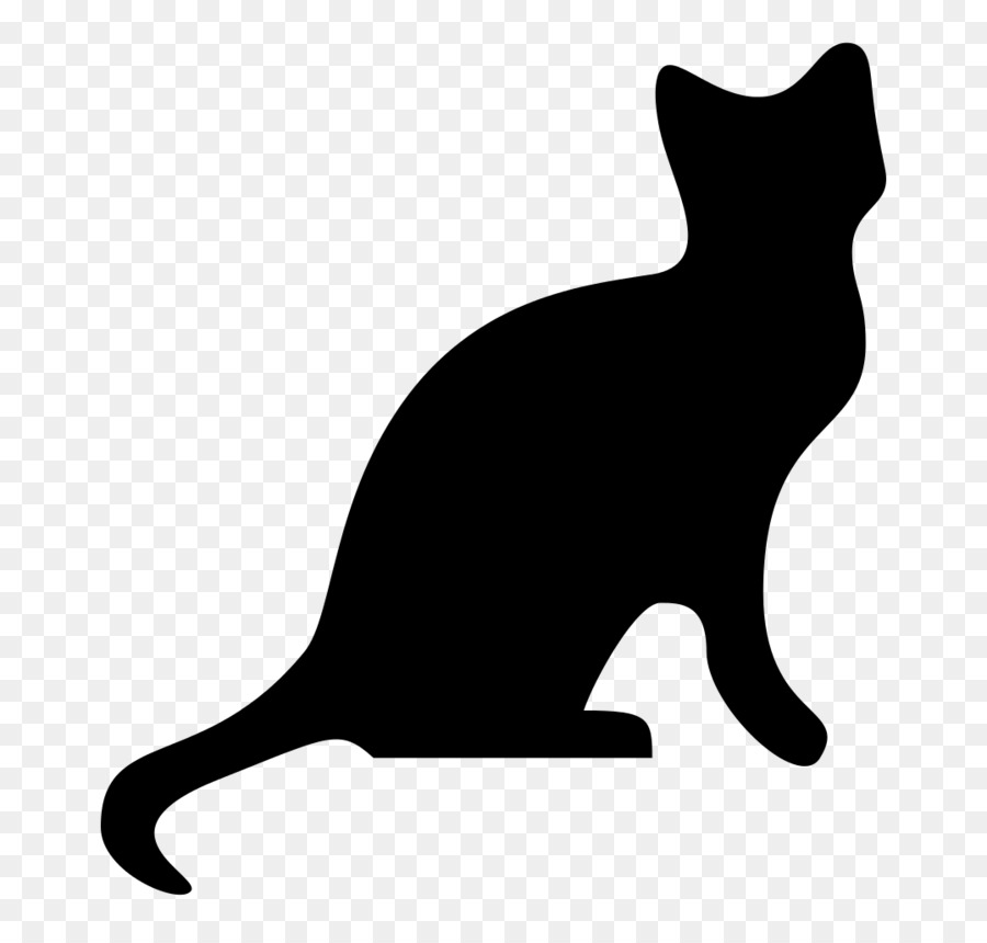 Cat silhouette vector.
