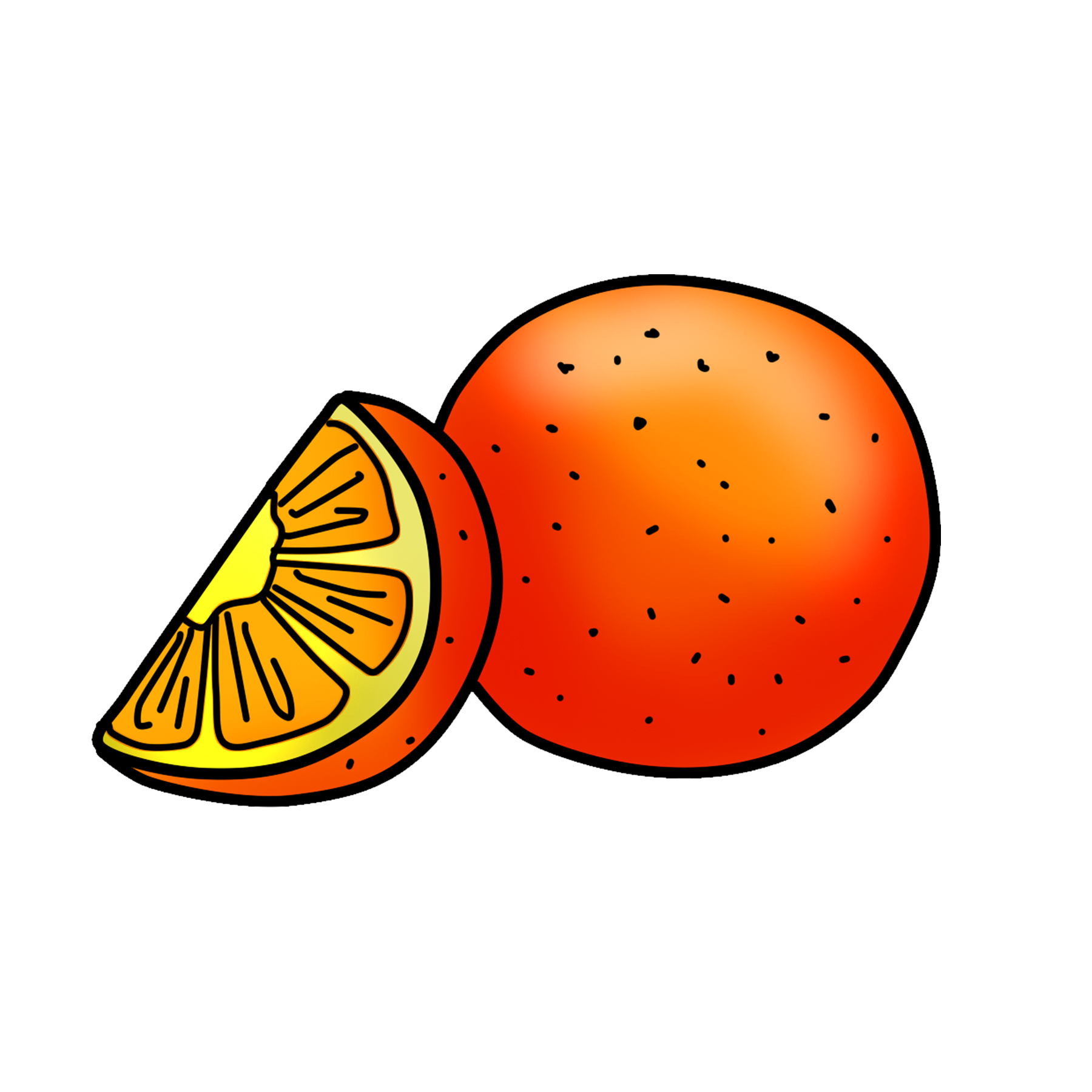 Orange Clipart Graphic PNG Download