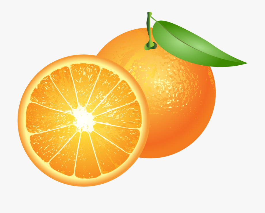 Transparent background oranges.
