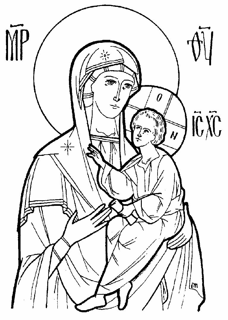 orthodox clipart black and white colouring book