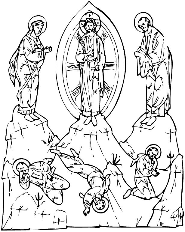 Orthodox icon transfiguration clipart