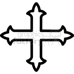 Orthodox cross outline.