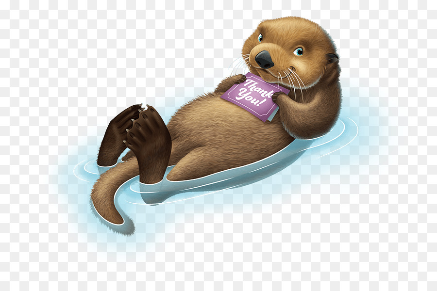 Otter cartoon clipart.