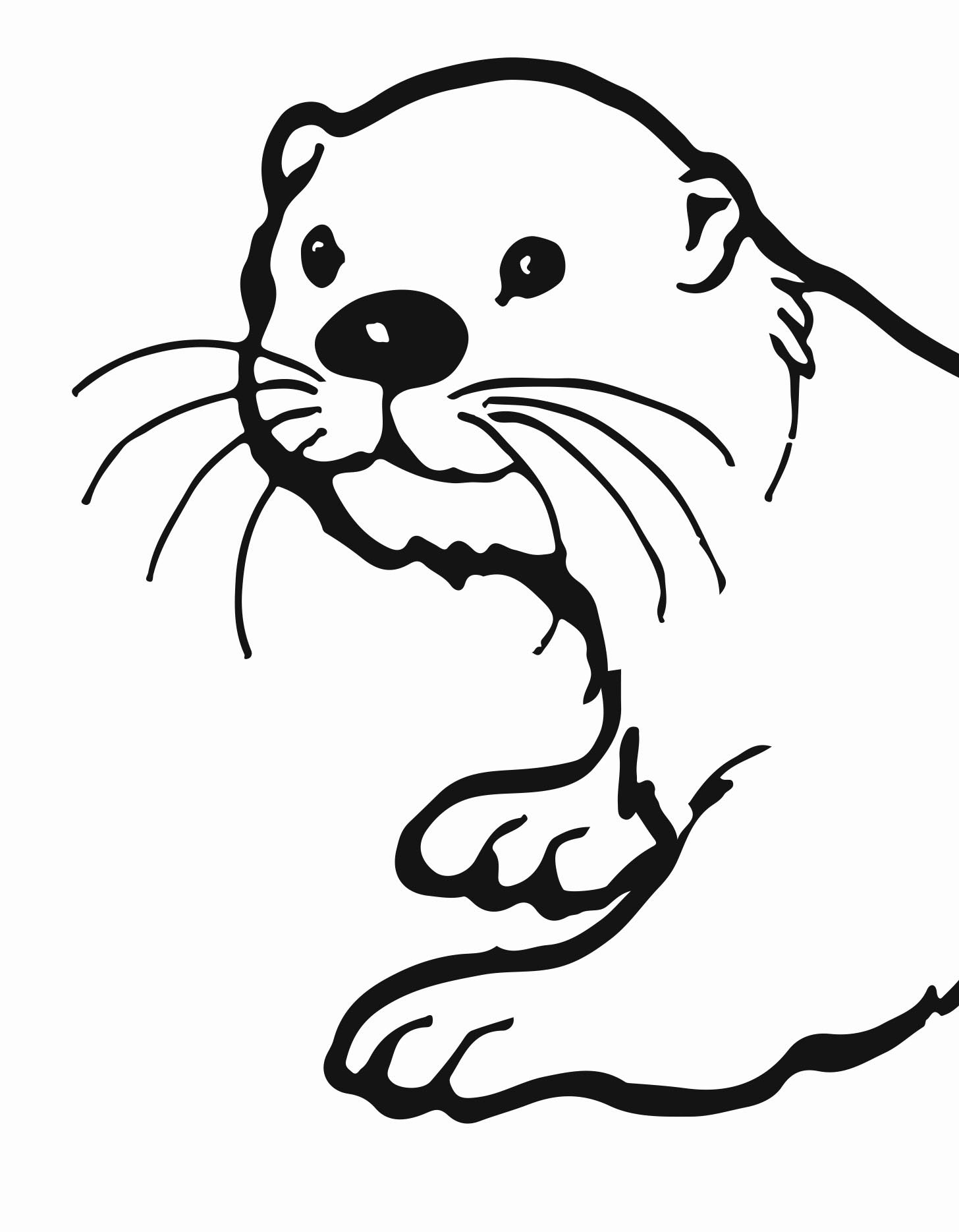 Otter clipart free